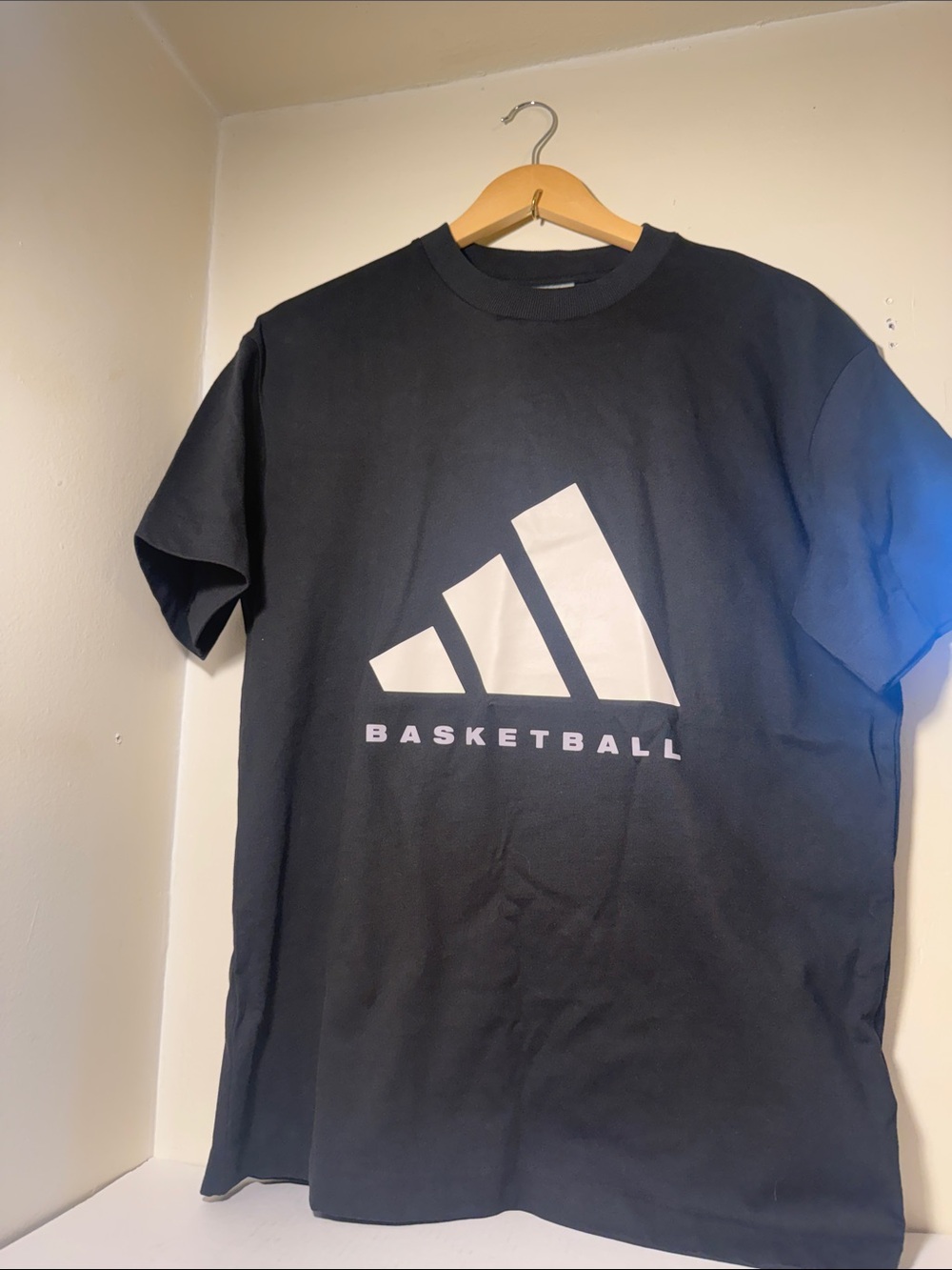 adidas Black T-Shirt with White Logo